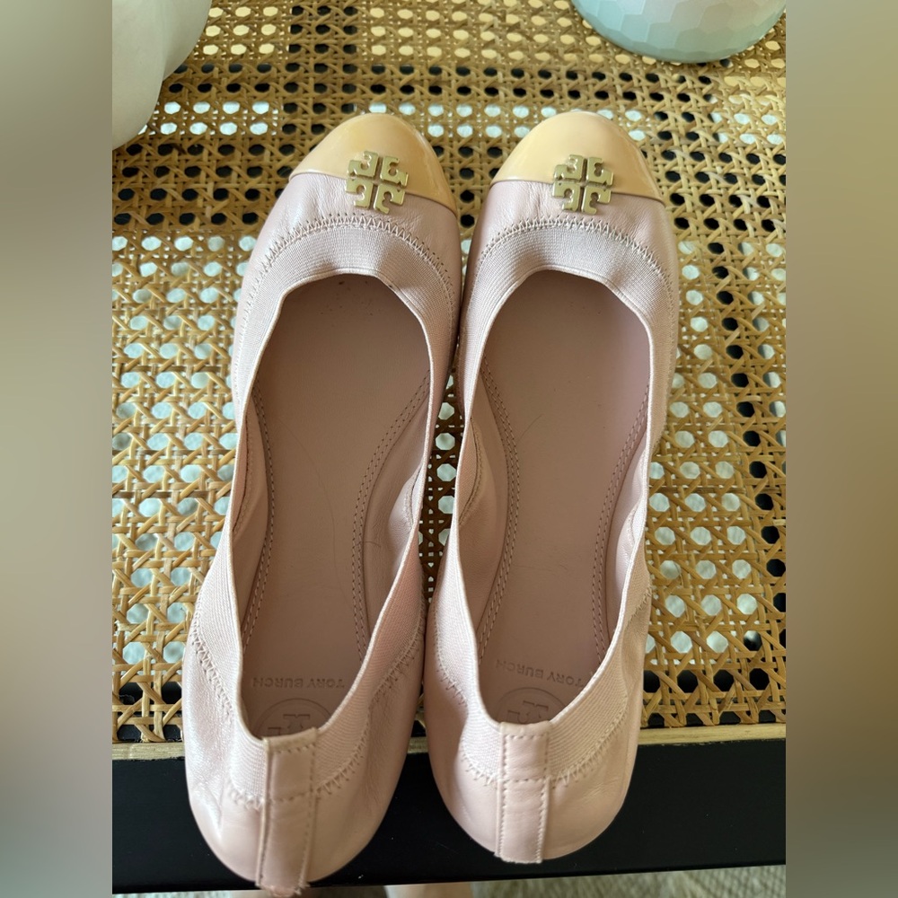 Tory Burch Jolie Ballet Flats Patent Leather Cap